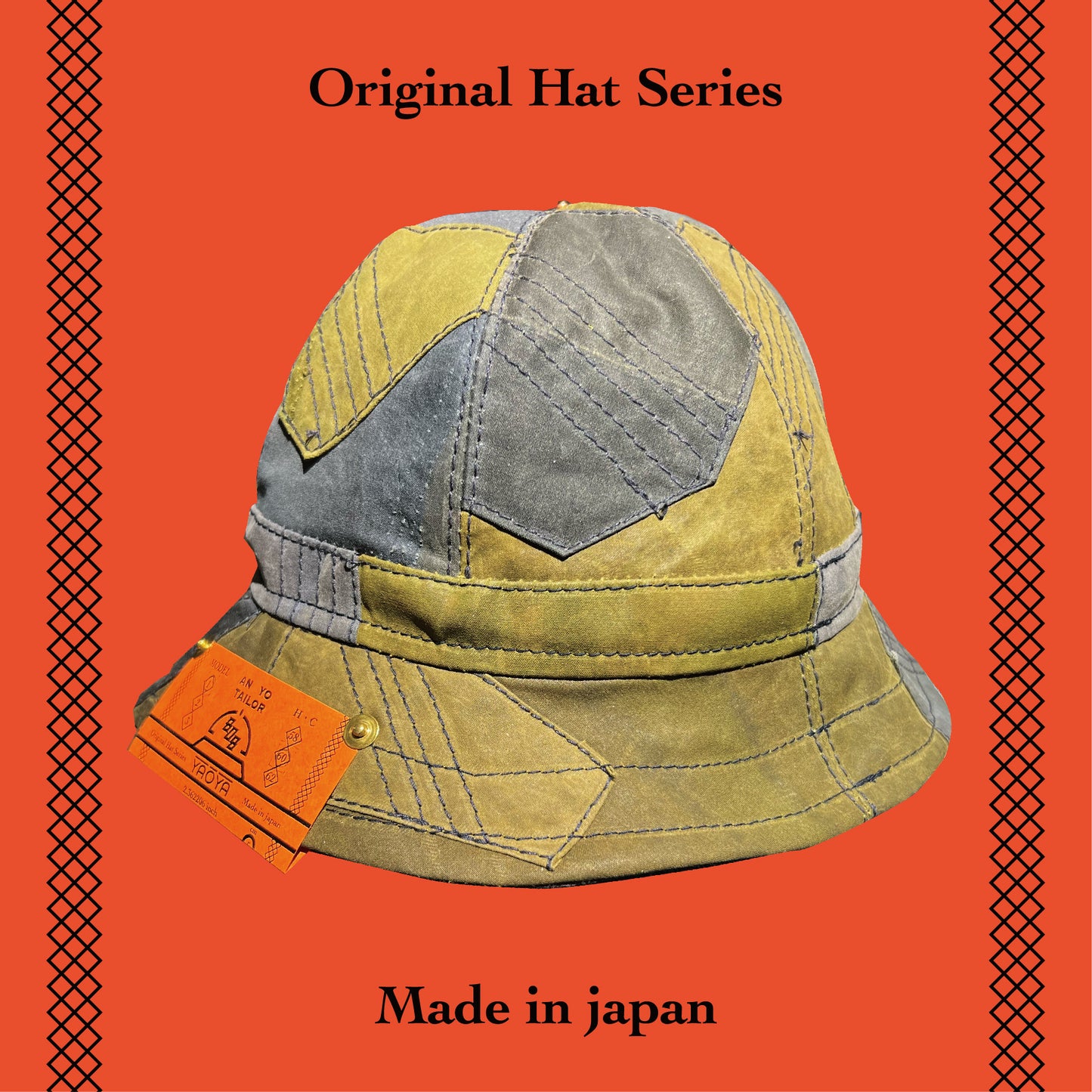 AN YO TAILOR Original hat【808】Oiled cotton Patchwork