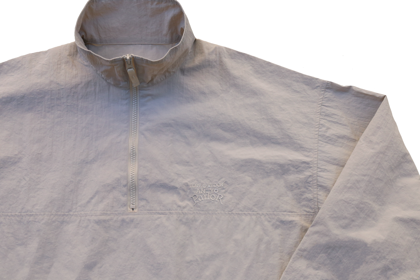 2nd Lot!!! AN YO PARLOR x 【KOROCHIKI NISHINO】GYM 《EASY EASY 》half zip Nylon Jacket (GR)