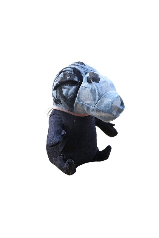 【Limited to 30 pieces】JSH x HUNKYｰDORY Denim Cuddly TOY (BK＆WH)