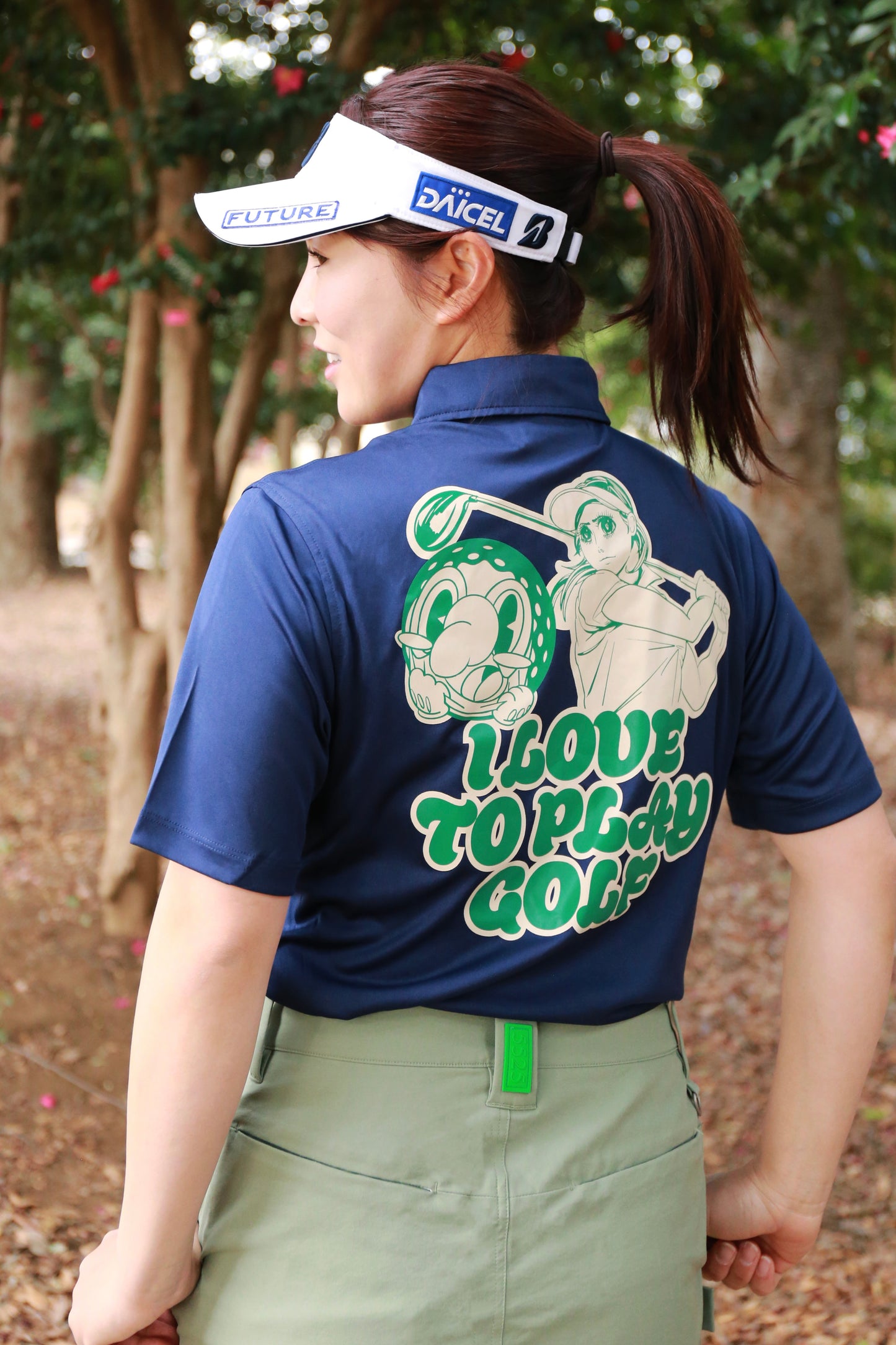 【NATSUKA HORI x HUNKY-DORY】graphic polo Tshirts (NVY)