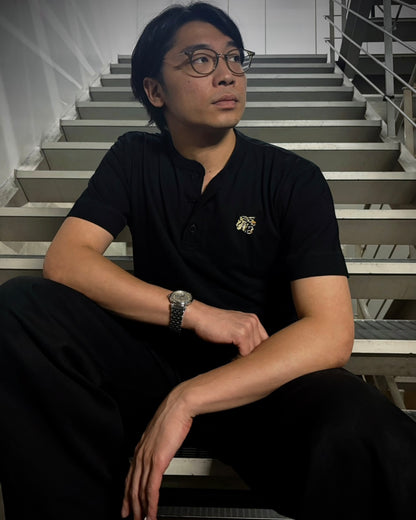 【Niiyama produce】AYT x Hanshin tigers Henryneck Tshirts (BLACK)