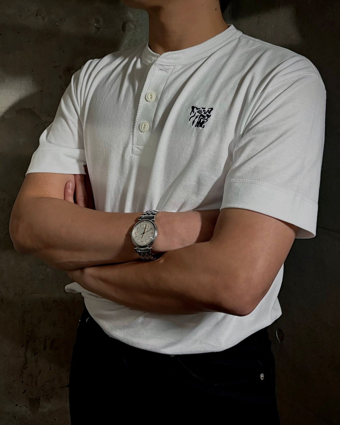【Niiyama produce】AYT x Hanshin tigers Henryneck Tshirts (WHITE)