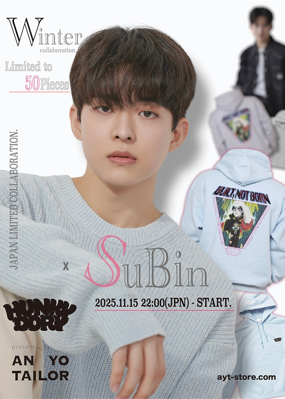 WINTER LIMITED 50 pieces【 Jung Su bin x HUNKY-DORY 】collaboration Hoodie (SKY)
