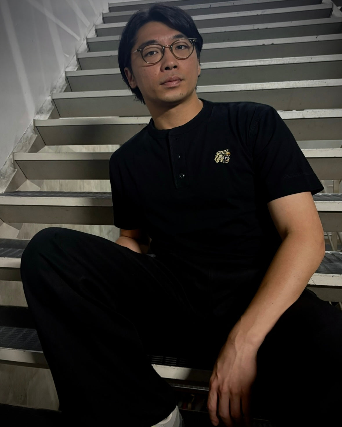 【Niiyama produce】AYT x Hanshin tigers Henryneck Tshirts (BLACK)