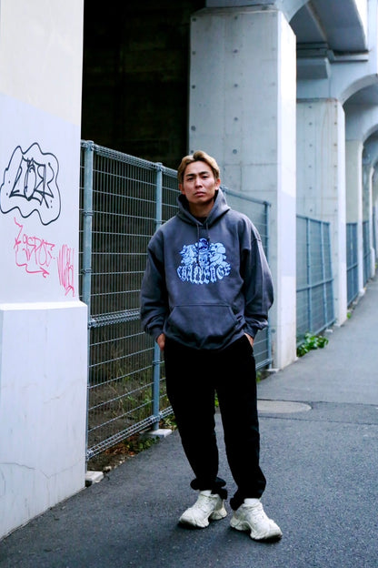 【TATSUYA OIWA x HUNKY-DORY】collaboration graphic hoodie(CGY/BPUR)