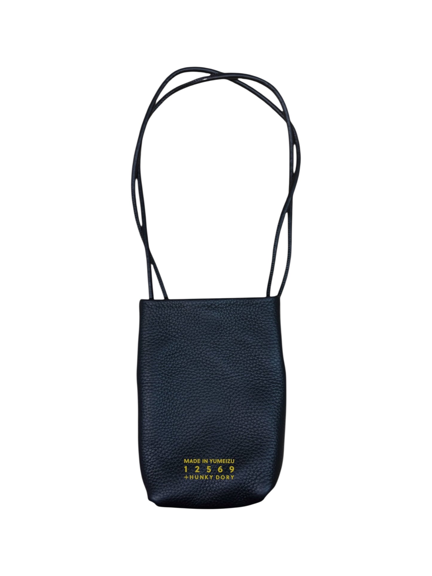 【YUMEIZU x HUNKY-DORY】collaboration Real leather Musette (BLK)