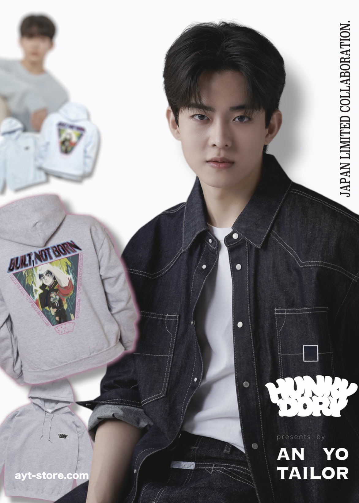 WINTER LIMITED 50 pieces【 Jung Su bin x HUNKY-DORY 】collaboration Hoodie (GRY)