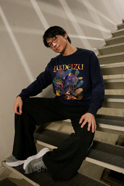 【YUMEIZU x HUNKY-DORY】collaboration graphic Sweat (NVY)
