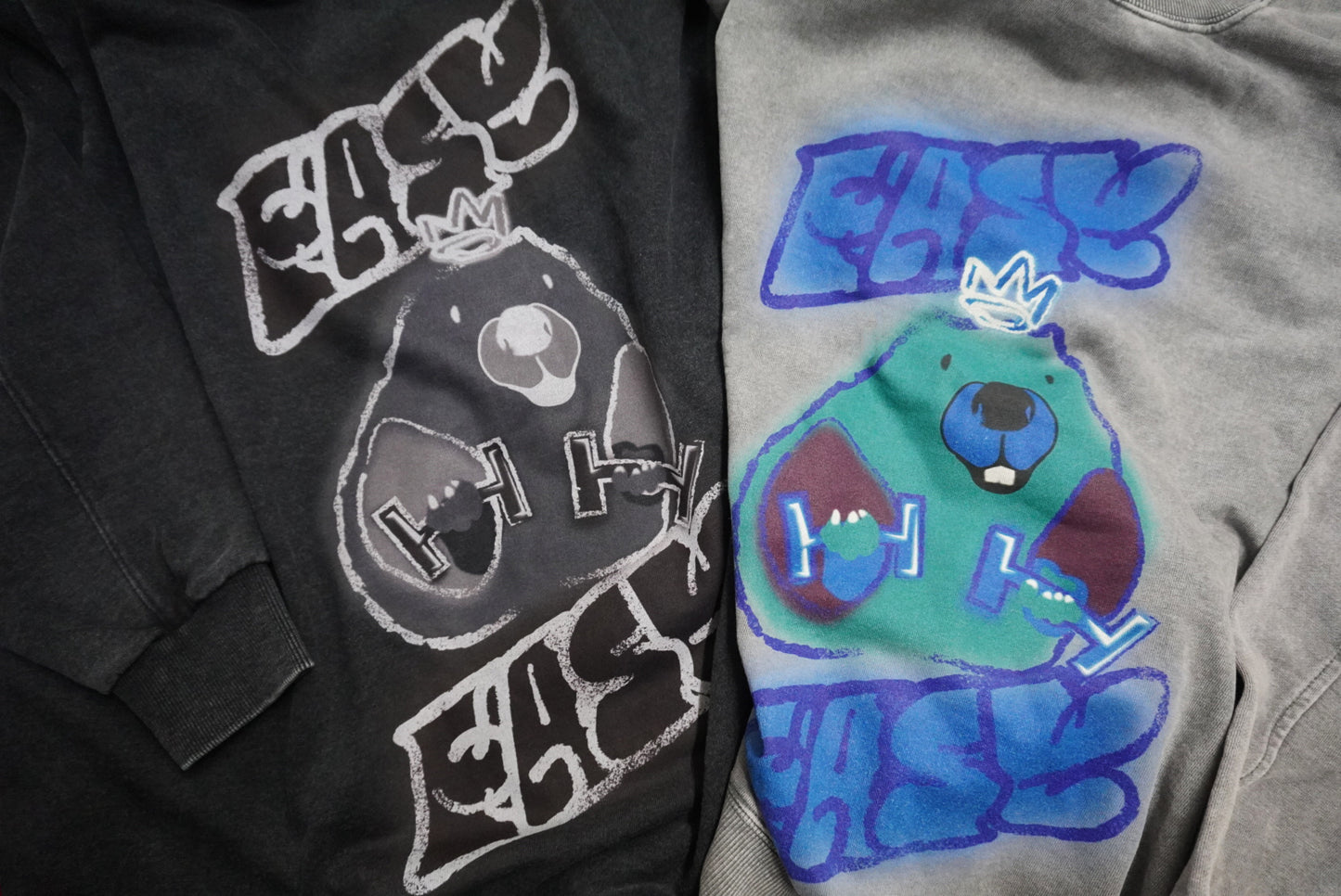 2nd 数量限定!!! AN YO PARLOR x 【KOROCHIKI NISHINO】GYM 《EASY EASY 》Character sweat BK