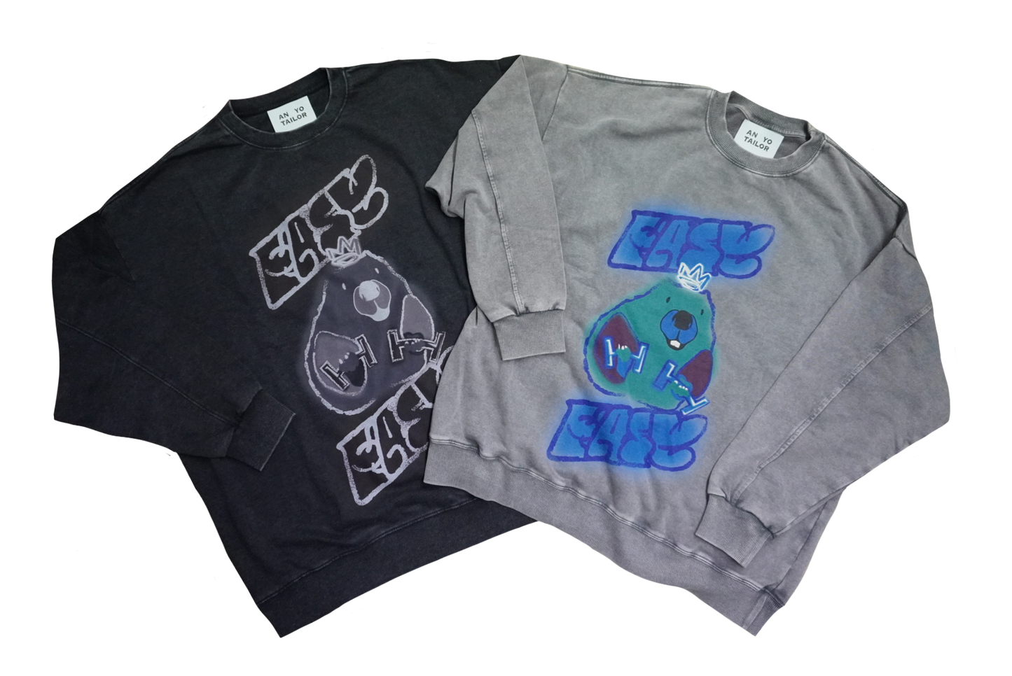 2nd 数量限定!!! AN YO PARLOR x 【KOROCHIKI NISHINO】GYM 《EASY EASY 》Character sweat BK