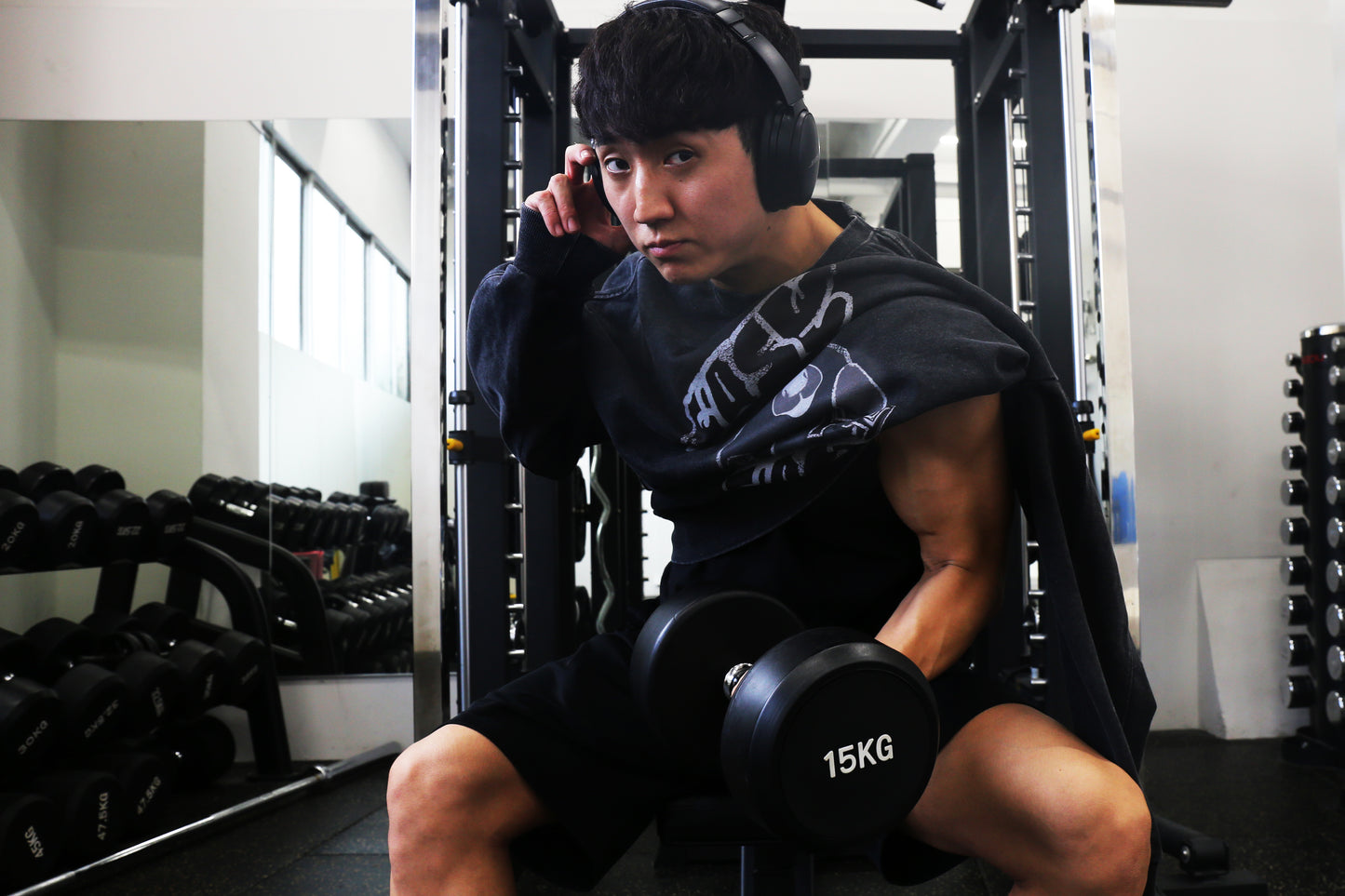 2nd 数量限定!!! AN YO PARLOR x 【KOROCHIKI NISHINO】GYM 《EASY EASY 》Character sweat BK