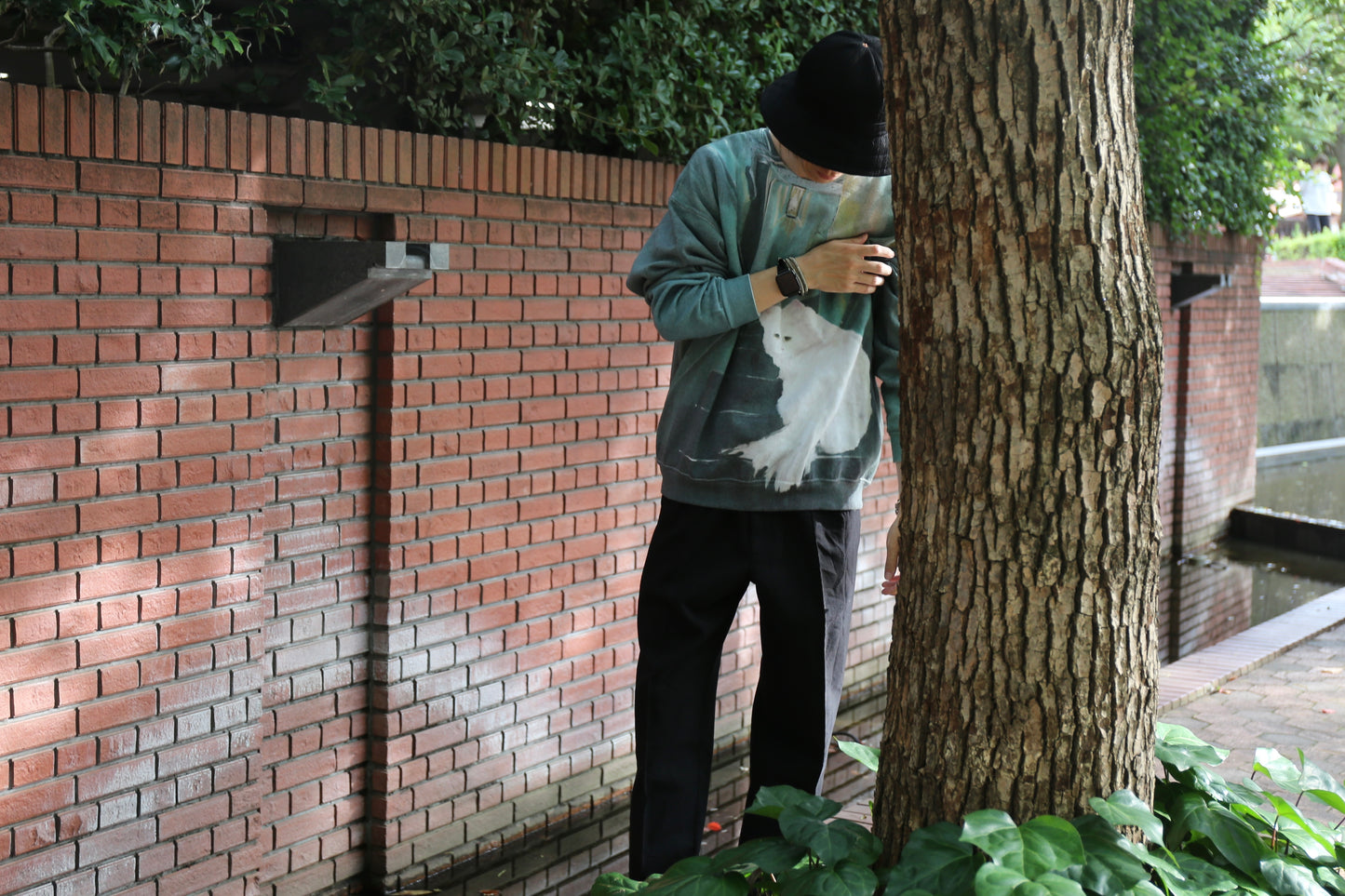 AN YO PARLOR  Full graphic Sweat 《CAT WALK》